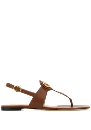 Valentino Garavani VLogo thong sandals - Brown