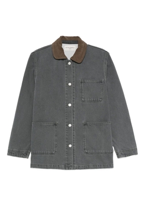 Officine Generale corduroy-collar denim jacket - Grey