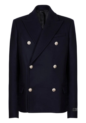 Balmain double-breasted coat - Blue