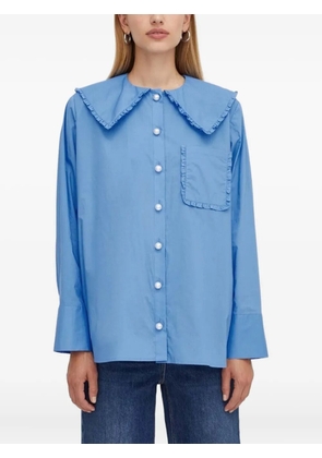 Custommade button-detail long-sleeve shirt - Blue