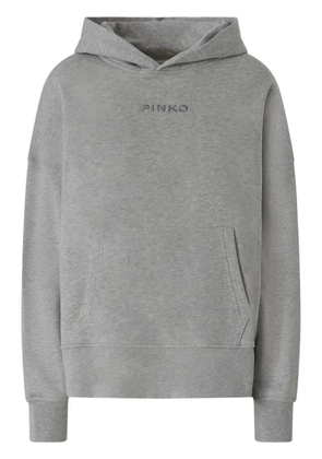 PINKO embroidered hoodie - Grey