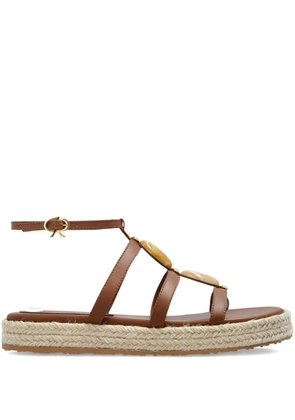 Gianvito Rossi 35mm stone-embellished espadrilles - Brown