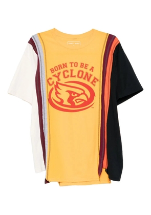 Needles slogan-print T-shirt - Yellow