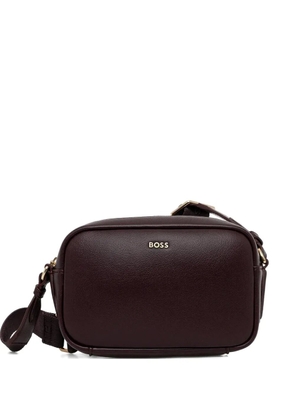 BOSS logo-plaque cross body bag - Brown