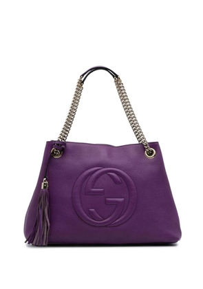 Gucci Pre-Owned 2016-2025 Medium Leather Soho Chain tote bag - Purple