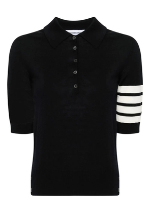 Thom Browne fine-knit polo top - Blue