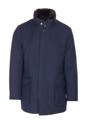 Moorer fur collar coat - Blue