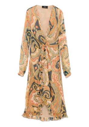 ETRO paisley-print midi dress - Neutrals