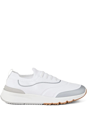 Brunello Cucinelli knitted sneakers - White