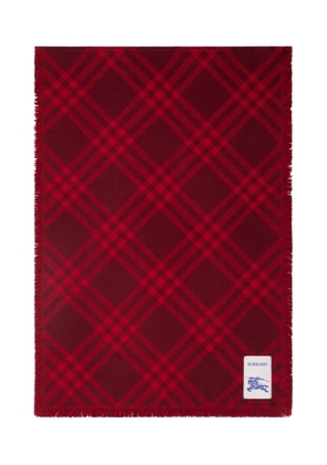 Burberry checked scarf - Red