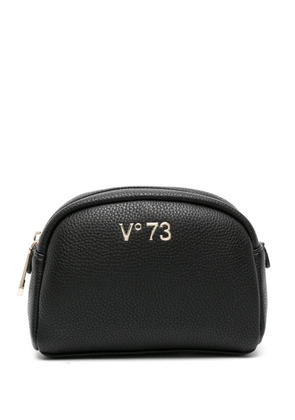 V°73 logo-plaque make-up bag - Black