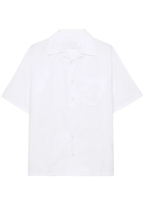 Prada logo-patch bowling shirt - White
