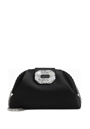 Amina Muaddi beaded-embellished clutch bag - Black