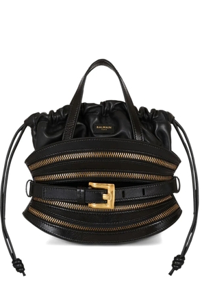 Balmain mini Shuffle zip-belt tote bag - Black
