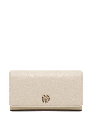 V°73 logo-plaque snap wallet - Neutrals