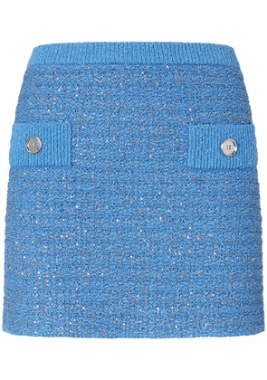 PINKO tweed mini skirt - Blue