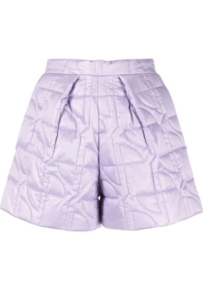 Patou quilted-effect shorts - Purple