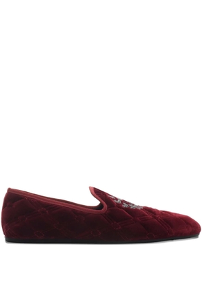 Burberry Estate quilted crest loafers - Red
