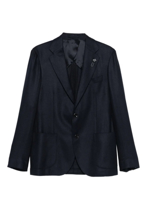 Lardini panama-textured blazer - Blue