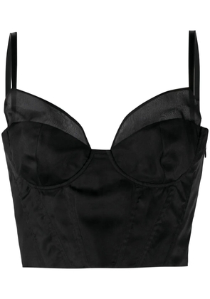 Brock Collection fitted silk top - Black