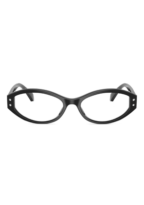 Michael Kors Corvara oval-frame studded glasses - Black