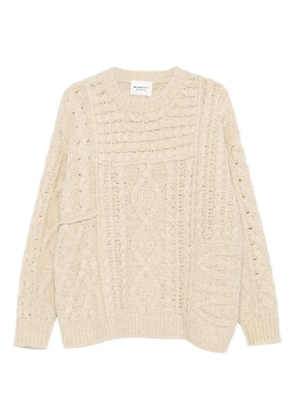 MARANT ÉTOILE cable-knit crew-neck sweater - Neutrals