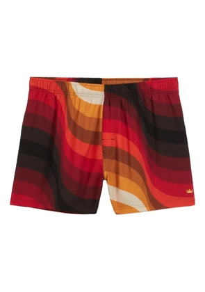 Osklen Ipanema wave-pattern swim shorts - Red