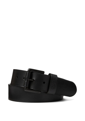 Polo Ralph Lauren embossed-logo leather belt - Black