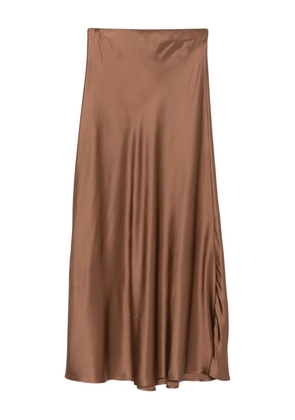 Ottod'Ame satin bias-cut skirt - Brown