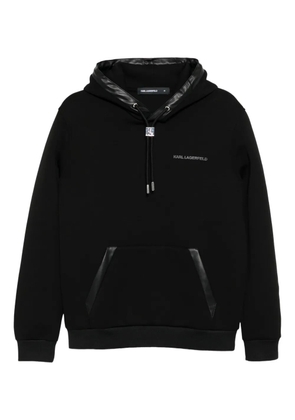 Karl Lagerfeld logo-embossed hoodie - Black