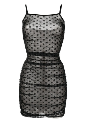 MISBHV monogram ruched minidress - Black