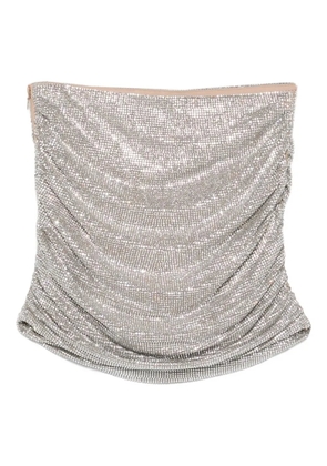 Giuseppe Di Morabito crystal-embellished gathered mini skirt - Grey