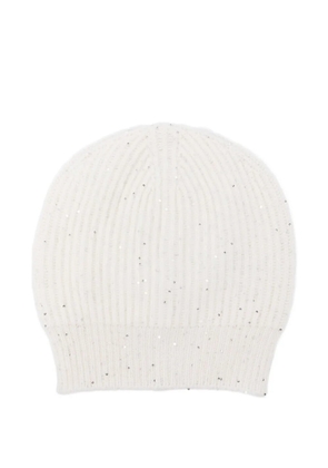 Antonelli sequin-detailing beanie - White