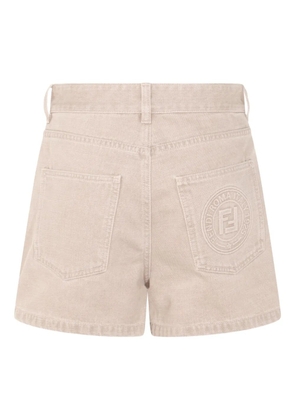 FENDI denim shorts - Neutrals