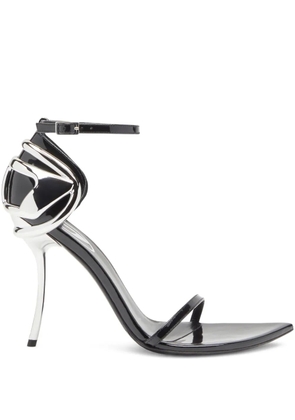 Diesel D-Ten&Half sculptured heeled sandals - Silver