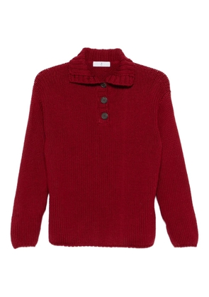 Why Ci button-down sweater - Red