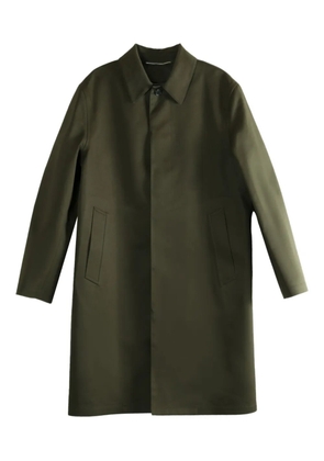 Saint Laurent buttoned flap-pocket coat - Green