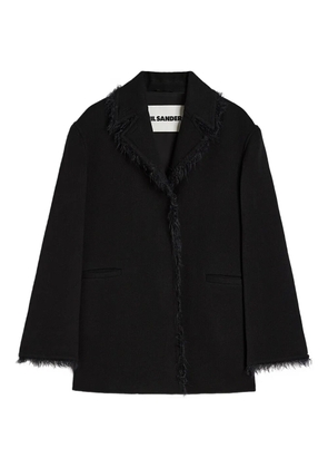 Jil Sander feather-trimmed jacket - Black