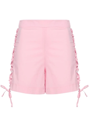 Federica Tosi lace-up poplin shorts - Pink