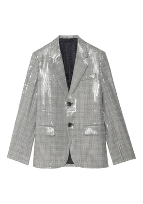Zadig&Voltaire sequin-embellished check blazer - Black