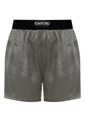 TOM FORD polka-dot lounge shorts - Black