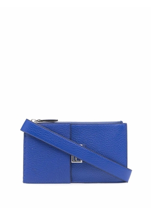 FENDI logo-plaque shoulder bag - Blue