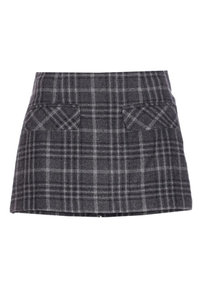 Aniye By tartan-check mini skirt - Blue
