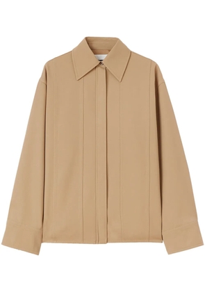 Jil Sander pointed-collar wool shirt - Brown