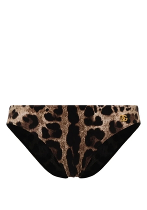 Dolce & Gabbana leopard-print bikini bottoms - Black