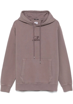 C.P. Company logo-embroidered hoodie - Purple