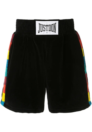 Just Don velvet track shorts - Black