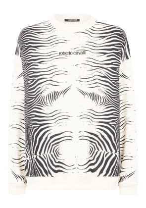 Roberto Cavalli zebra-print sweatshirt - White