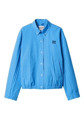 Miu Miu poplin shirt jacket - Blue