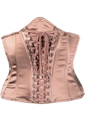 Dolce & Gabbana lace-up corset - Neutrals